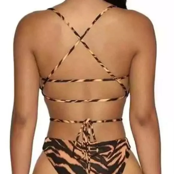 NAKED WARDROBE 2 piece bathing suit size L - Picture 8 of 8